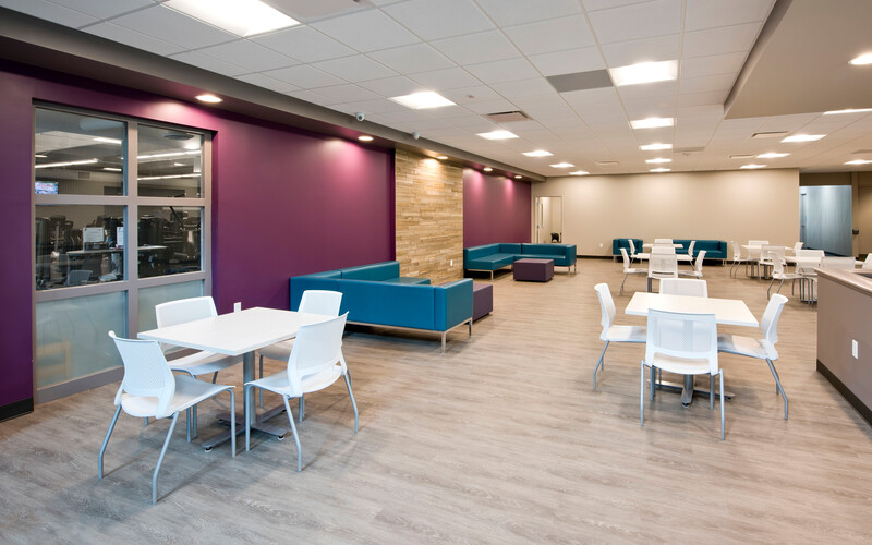 Brace Family Common Area 3 Siskey YMCA; interior; phase 2; 2017
